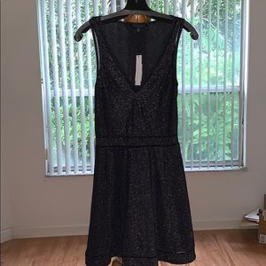 Mini metallic black dress sanctuary